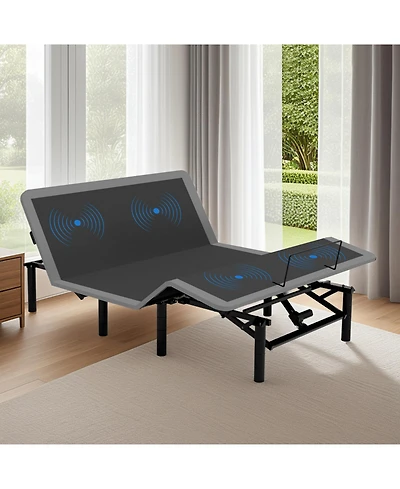 Streamdale Furniture Adjustable Bed Frame Queen w/ Massage, Usb, Led, Remote