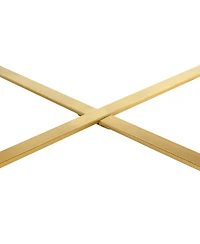 Streamdale Furniture Modern Retro Round Coffee Table, Gold Legs