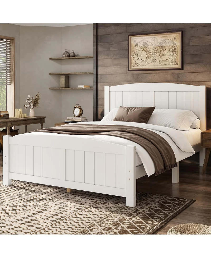 Streamdale Furniture Platform Bed, Solid Wood, No Box Spring Needed