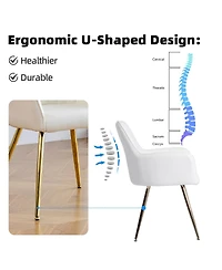 Streamdale Furniture Faux Leather Dining Chairs (Set of 2)