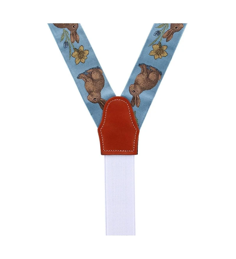 Trafalgar Men's Harvey's Easter Sunday Silk Button End Suspenders