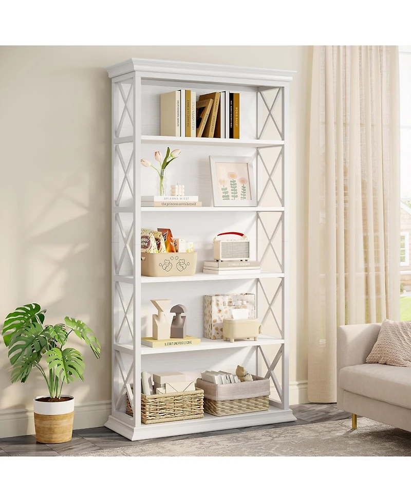 Tribesigns 6-Tier Kitchen Pantry, 71 Inches Industrial Storage Cabinet, Floor Standing 5 Shelf Pantry Organizer