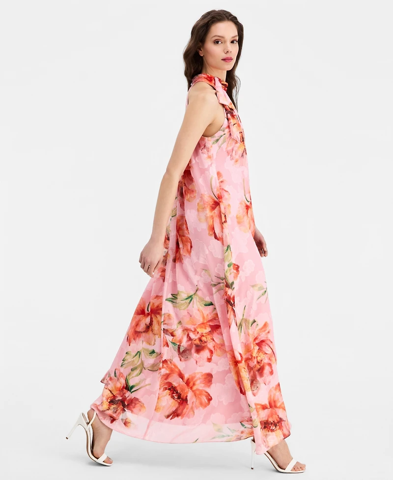 Adrianna Papell Women's Mock-Neck Maxi Dress