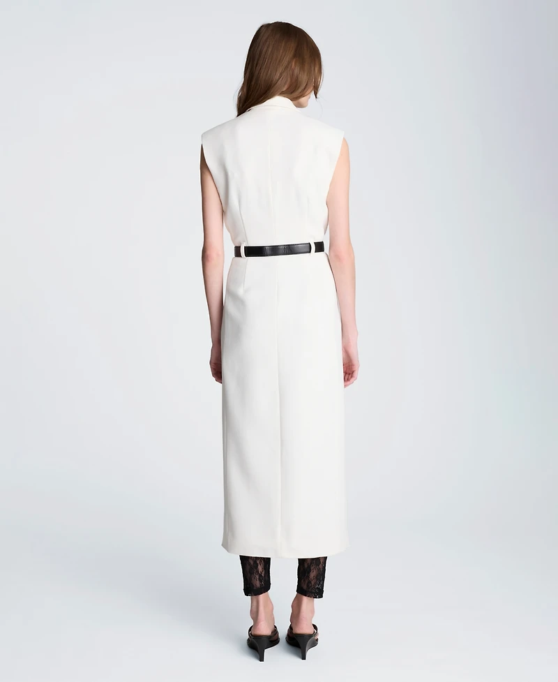 Kenneth Cole Women's Modern Midi Trench Collared Dress