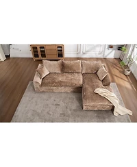 Streamdale Furniture Cloud Sectional Couch with L-Shape Chaise, Modern Modular Sofa