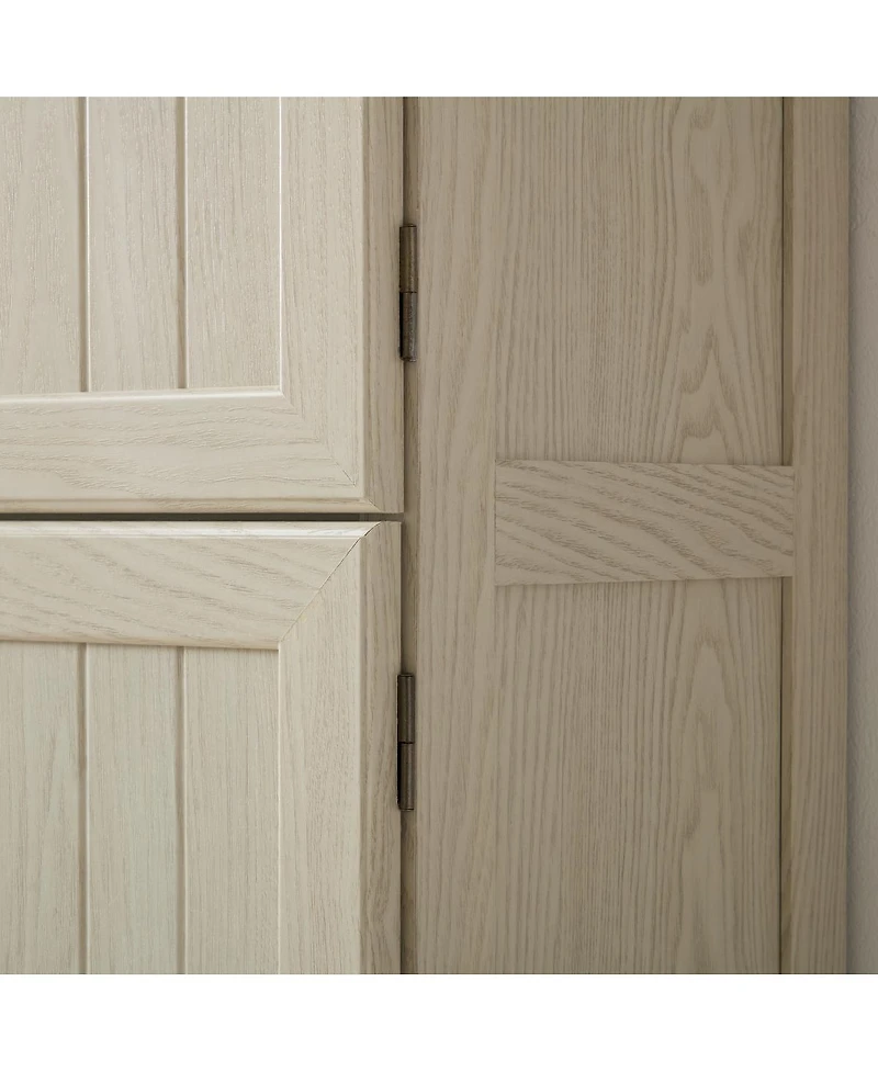 Streamdale Furniture Storage Cabinet with 8 Doors and 4 Shelves, Freestanding Storage Cabinet, Whi