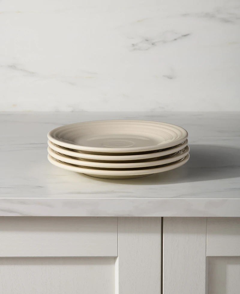 Fiesta Linen Classic Rim Luncheon Plates, Set of 4