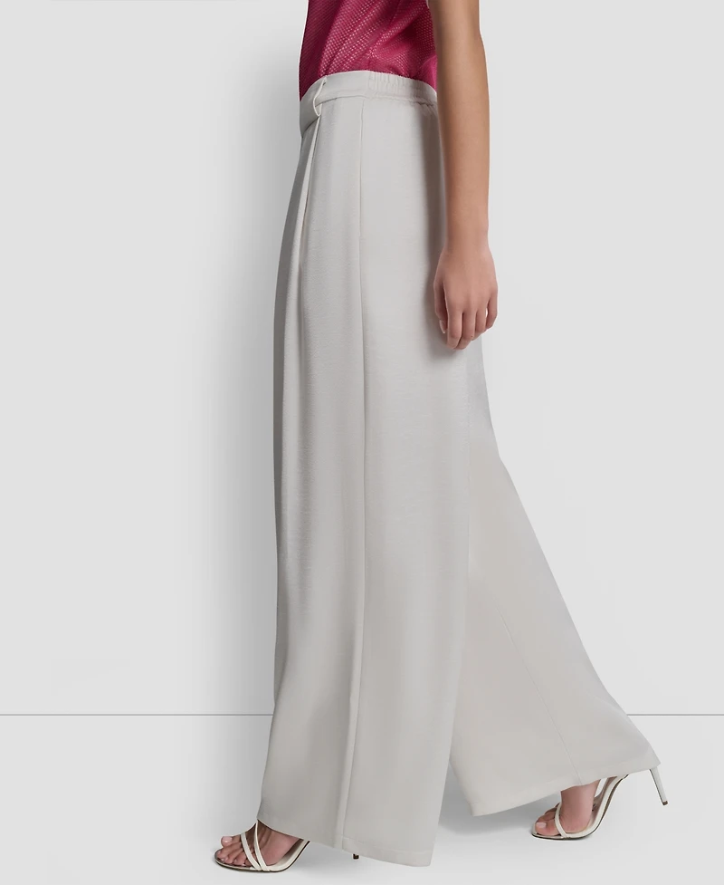 Dkny Women's Pleated Wide-Leg Pull-On Pants