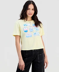 Rebellious One Juniors' Sardines Graphic Crewneck T-Shirt