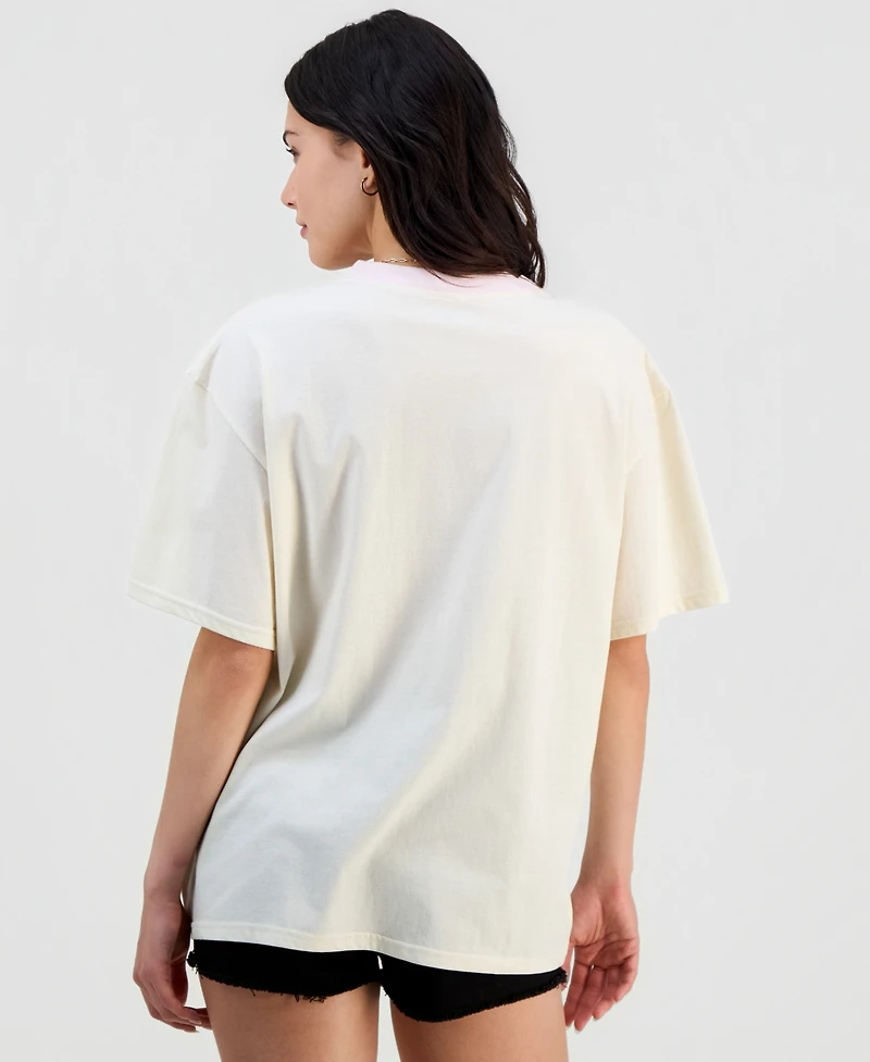 Rebellious One Juniors' Brooklyn Rose V-Neck T-Shirt