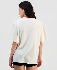 Rebellious One Juniors' Brooklyn Rose V-Neck T-Shirt