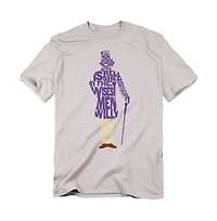 Willy Wonka & The Chocolate Factory Men's Willy Wonka And The Chocolate Factory Text Silhouette T Shirt