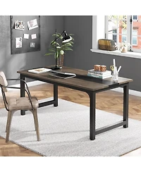 Tribesigns 63" Executive Desk, Large Office Computer Desk with Thicken Frame, Modern Simple Workstation Business Furniture