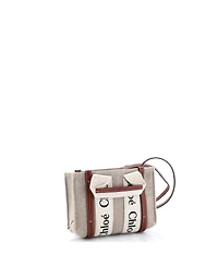 Pre-Owned Chloe Mini Woody Convertible Tote Canvas with Leather