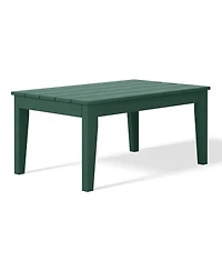 WestinTrends Low Outdoor Hdpe Patio Rectangle Coffee Table