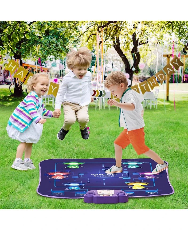 Slickblue Dance Mat, 6-Button Dance Mixer Rhythm Step Play Mat, Electronic Dance Pad with Wireless Bluetooth