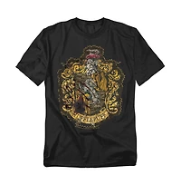 Harry Potter Men's Hufflepuff Knitted Patch Damaged T Shirt