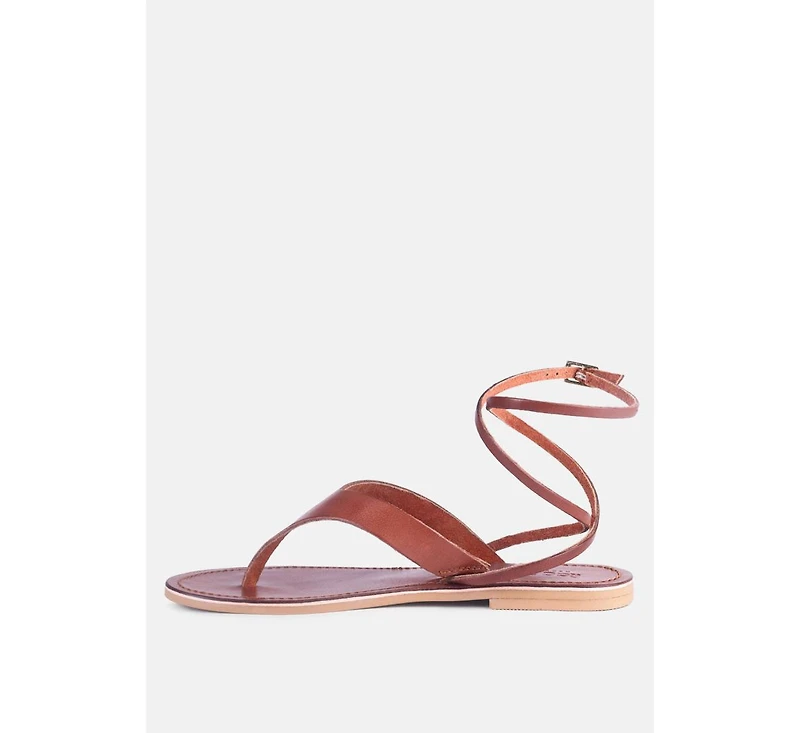 Wrap-up Tie around Flat Womens Sandals