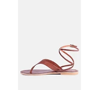 Wrap-up Tie around Flat Womens Sandals