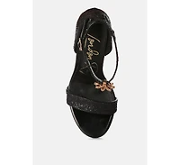 straight fire high heel glitter stilettos Sandals