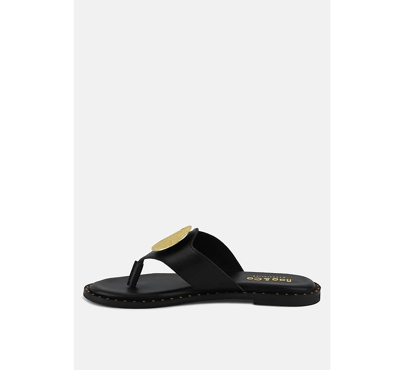 Kathleen Womens Embellished Slip-on Thong Sandals