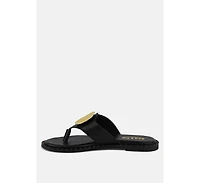 Kathleen Womens Embellished Slip-on Thong Sandals