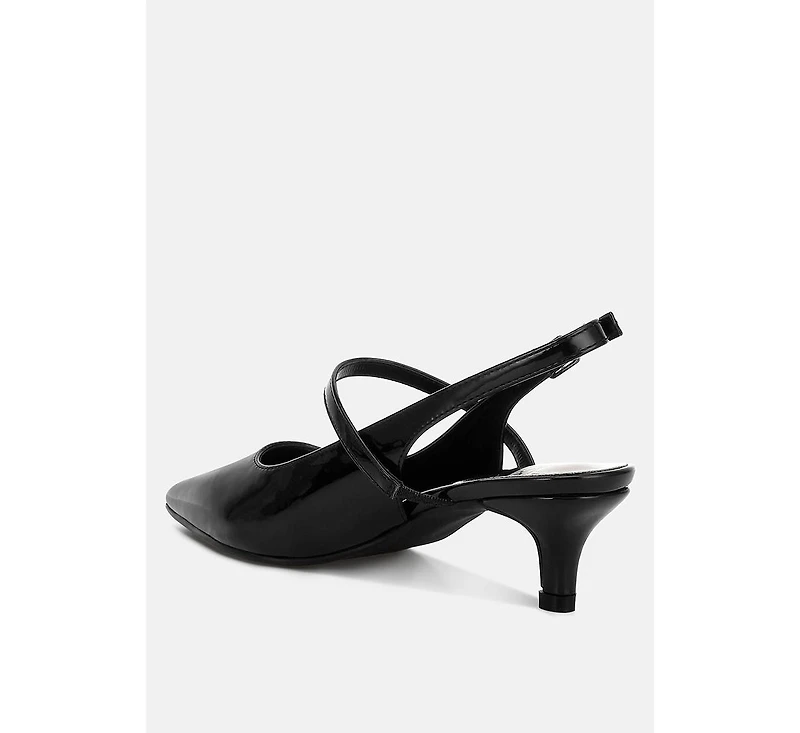 Abloom Kitten Heel Slingback Sandals Women
