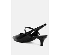 Abloom Kitten Heel Slingback Sandals Women