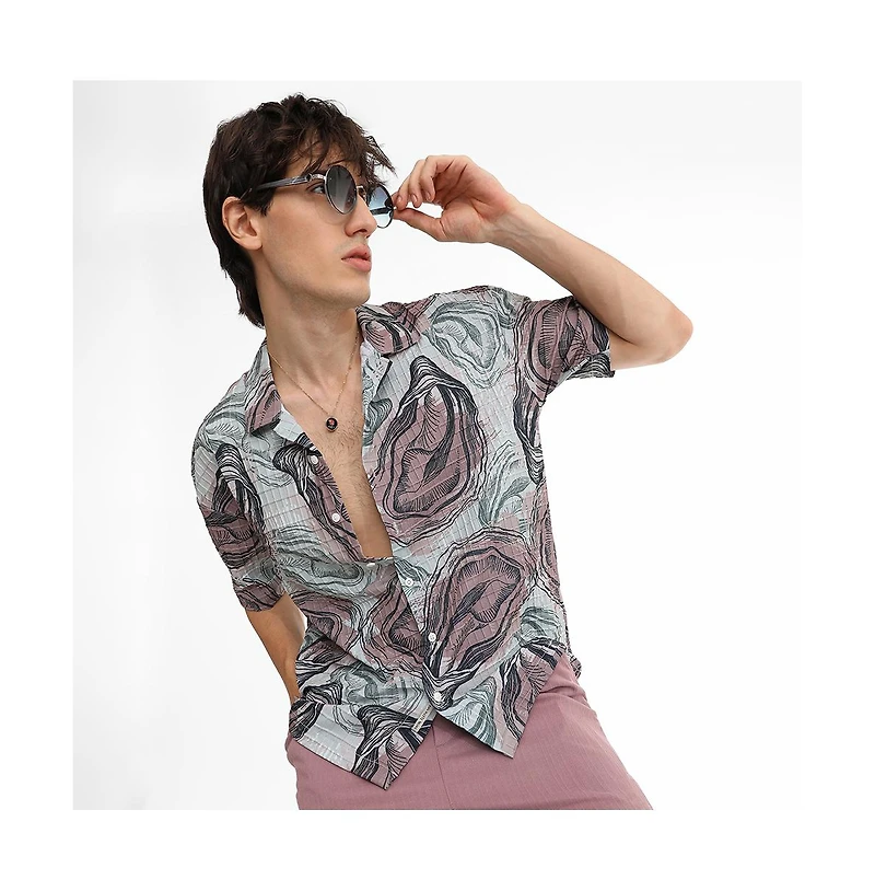 Campus Sutra Men's Oceanic Oversized Shirt