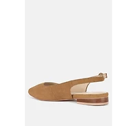 Hocane Real Suede Leather Slingback Sandals