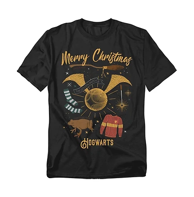 Harry Potter Men's Merry Christmas from Hogwarts T Shirt