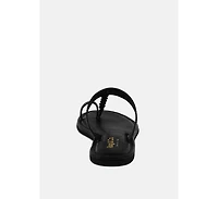 Harris Womens Toe Ring Braided Slip On flats