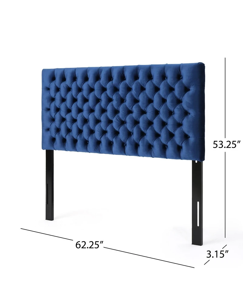 Streamdale Furniture Bierman Adjustable Diamond-Stitched Upholstered Headboard