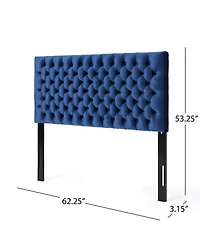 Streamdale Furniture Bierman Adjustable Diamond-Stitched Upholstered Headboard