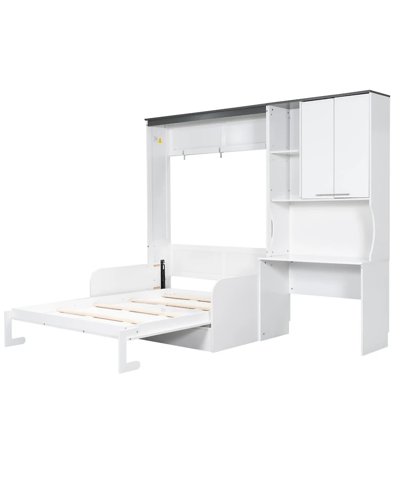 Streamdale Furniture Murphy Bed Sofa Desk Storage - Full Size