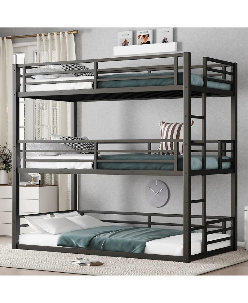 Streamdale Furniture Triple Bunk Bed, Metal
