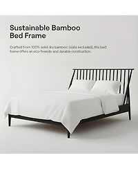 Streamdale Furniture Solid Bamboo Spindle Bohemian Mid-Century Modern