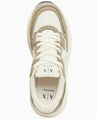 A|X Armani Exchange Men's Microsuede Lucky Sneakers