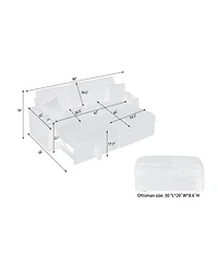 Streamdale Furniture Corduroy Multi-Function Sofa with Hidden Reclining and Removable Footstool