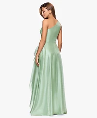 Xscape Petite One Shoulder A-Line Long Dress