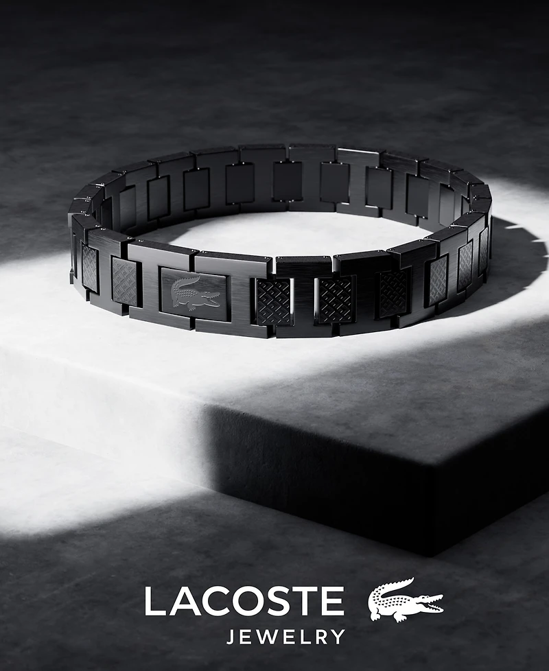 Lacoste Men's Metropole Silver-Tone Stainless Steel Bracelet