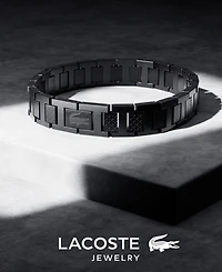 Lacoste Men's Metropole Silver-Tone Stainless Steel Bracelet