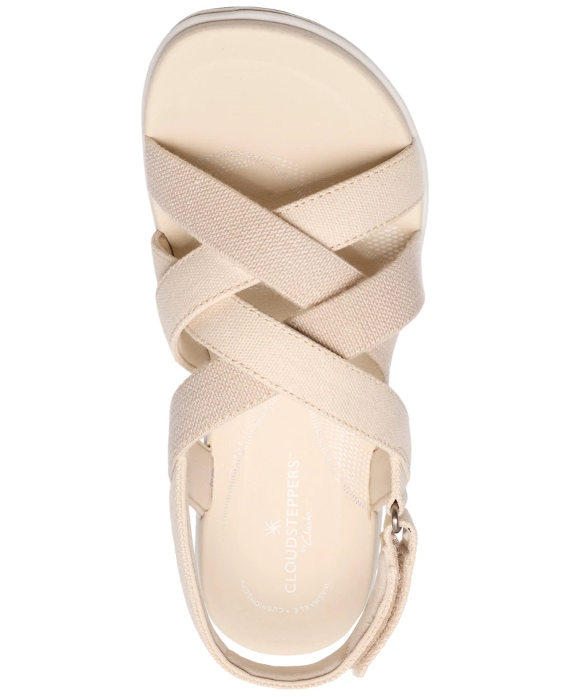 Clarks Women's BreezeRae Ana Open Toe Wedge Sandals