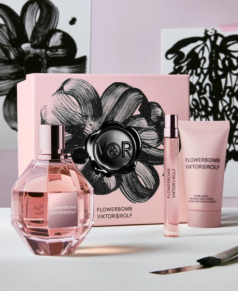 Viktor & Rolf Flowerbomb 3-Pc. Eau De Parfum Gift Set with Body Lotion