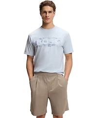 Boss by Hugo Men's Stretch-Cotton Logo Artwork T-Shirt