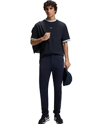 Boss by Hugo Men's Cotton Striped Trim Relaxed-Fit T-Shirt