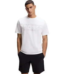 Boss by Hugo Men's Stretch-Cotton Logo Artwork T-Shirt