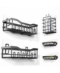 Yigii 5-Piece Stainless Steel Shower Organizer Set for Bathroom Storage