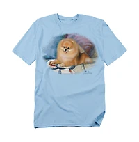 Wild Wings Men's Wildlife Pomeranian Portrait T Shirt