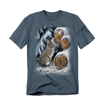 Wild Wings Men's Wildlife Wood Pile Rabbit T Shirt